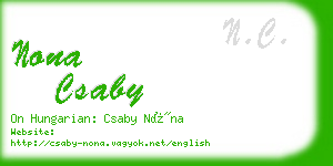 nona csaby business card